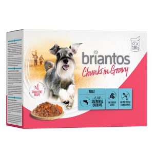 Voordeelpakket Briantos Chunks in Gravy 48 x 100 g -  Zalm & Wortel