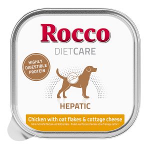 10x150g Rocco Diet Care Hepatic Kip met Havermout & Cottage Cheese Kuipje Honden Natvoer