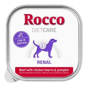20x150g Rocco Diet Care Renal Rund met Kippenhartjes & Pompoen Kuipje Hondennatvoer