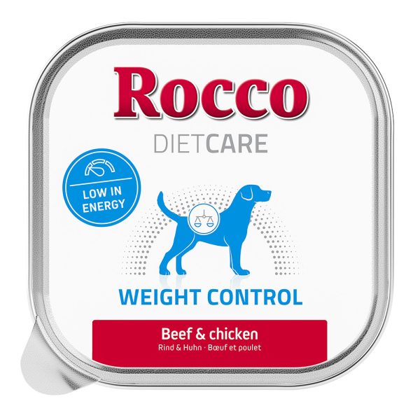 20x150g Rocco Diet Care Weight Control Rund & Kip Kuipje Honden Natvoer