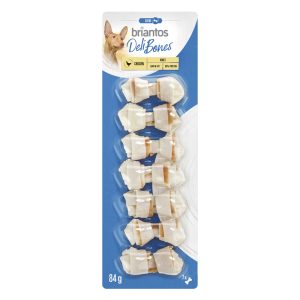 21x5cm 252g Briantos Deli Bones Kip Geknoopt Hondensnacks