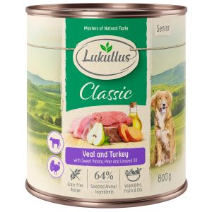 24x800g Variant XIV Senior Kalfsvlees & Kalkoen (graanvrij) Lukullus Hondenvoer