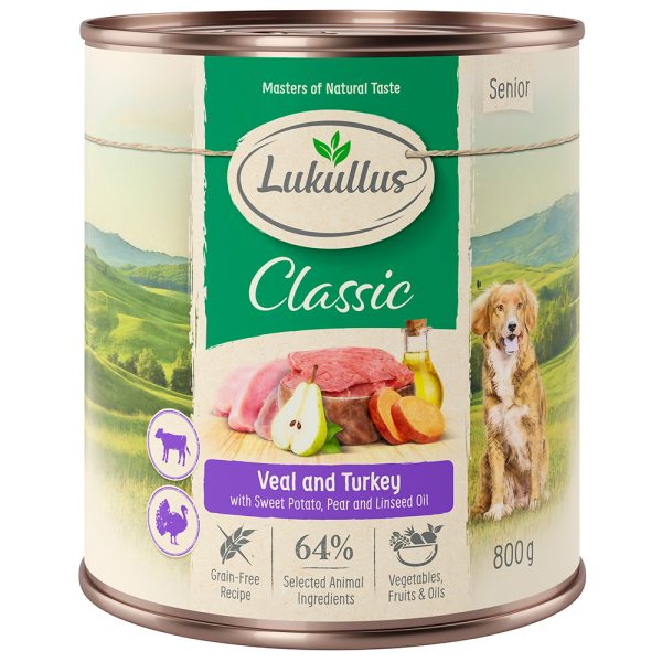 24x800g Variant XIV Senior Kalfsvlees & Kalkoen (graanvrij) Lukullus Hondenvoer