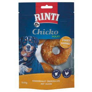 6x50g Chicko Duurzame Kauwringen Groot RINTI Hondensnacks