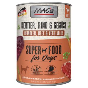 6x800g Adult Rendier & Groente MAC's Hondenvoer