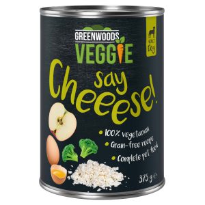 6x375g Say Cheeese Greenwoods Veggie Hondenvoer