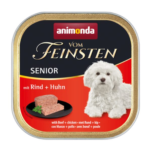 animonda Vom Feinsten Senior 6 x 150 g Hondenvoer - Rund en Kip