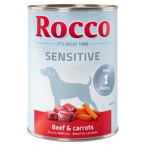 Rocco Sensitive 6 x 400 g Hondenvoer - Rund & Wortel