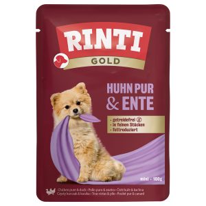 RINTI Gold 10 x 100 g Hondenvoer - Kip Puur & Eend