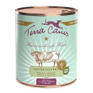 Terra Canis Graanvrij Voordeelpakket 12 x 800 g - Rundvlees met courgette, pompoen en oregano