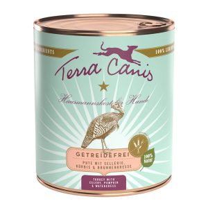 Terra Canis Graanvrij Voordeelpakket 12 x 800 g - Kalkoen met selderij, pompoen en waterkers