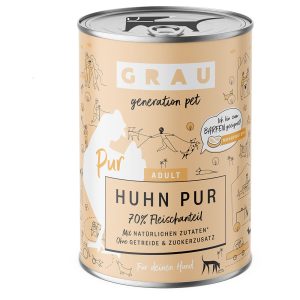 GRAU Hondenvoer 6 x 400 g - Kip Puur met Lijnzaadolie