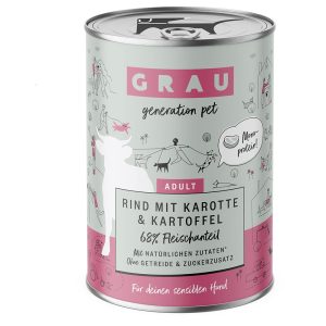 GRAU Hondenvoer 6 x 400 g - Rund met Wortel & Aardappel