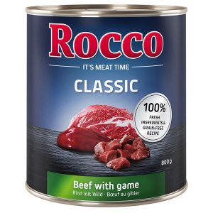 6x800g Rund met Wild Rocco Hondenvoer