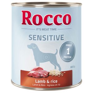 24x800g Sensitive Lam & Rijst Rocco Hondenvoer