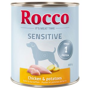 24x800g Sensitive Kip & Aardappel Rocco Hondenvoer