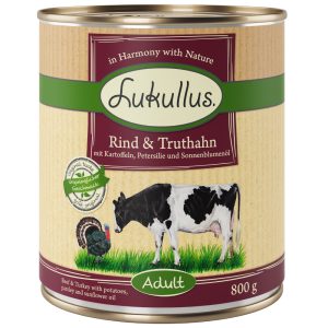 24x800g Variant IX Adult Rundvlees & Kalkoen (graanvrij) Lukullus Hondenvoer