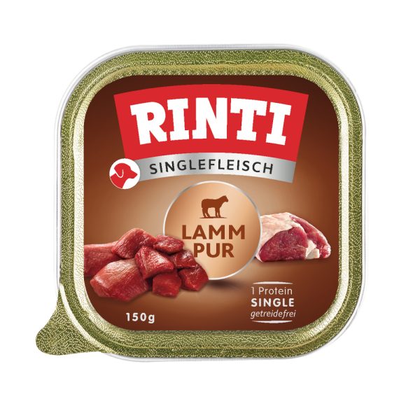 10x150g Singlefleisch Lam Puur RINTI Hondenvoer nat