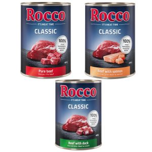 24x400g Exclusieve Mix (3 Smaken) Rocco Classic Hondenvoer