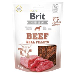 3x80g Brit Jerky Rundvlees Filets Hondensnacks