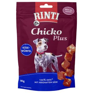 80g Chicko Plus Kaas & Eend Blokjes RINTI Hond