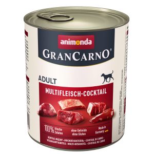 12x800g Original Adult Adult: Multivlees-cocktail animonda GranCarno Hondenvoer