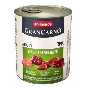 12x800g Original Adult Rund & Eendenhart animonda GranCarno Hondenvoer