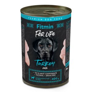 6x400g Fitmin Dog For Life Kalkoen hondenvoer nat