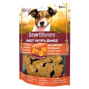 3x8 Stuks SmartBones Hondenbotten zoete aardappel voor kleine honden