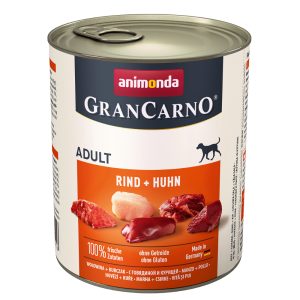 12x800g Original Adult Adult: Rund & Kip animonda GranCarno Hondenvoer