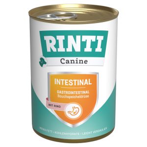 12x400g RINTI Canine Intestinal met rund hondenvoer nat