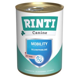 12x400g RINTI Canine Mobility met rund hondenvoer nat