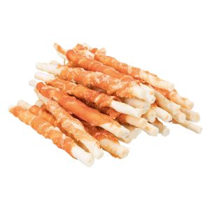 240g Trixie Denta Fun Chicken Chew Rolls ca. 12cm Hondensnacks