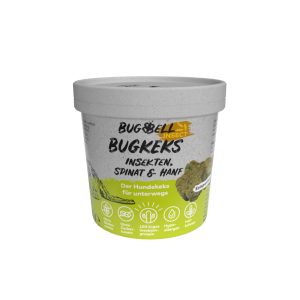 150g BugBell BugKeks Adult Insecten, Spinazie en Hennep Hondensnacks