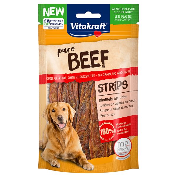 80g Pure Beef Rundvleesrepen Vitakraft Hondensnacks