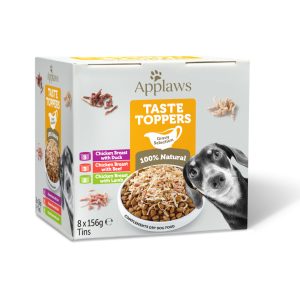 Applaws Taste Toppers 8 x 156 g Probeerpakket Hondenvoer - Probeerverpakking: Saus