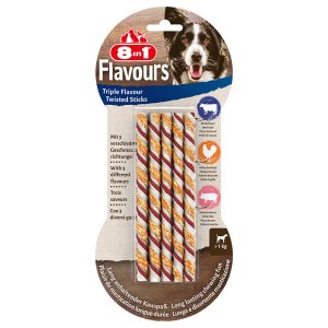8in1 Triple Flavour Twisted Kauwsticks - 10 Stuks