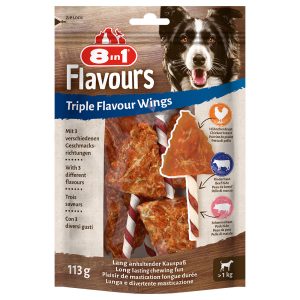 8in1 Triple Flavour Wings Kauwsticks - Voordeelpakket: 3 x 6 Stuks