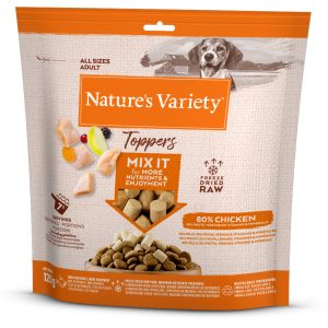 Nature's Variety Gevriesdroogde Topper voor Honden - Kip (120 g)