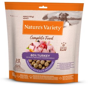 Nature's Variety Gevriesdroogd Compleetvoer voor Honden Mini - Dubbelpak: Kalkoen (2 x 120 g)
