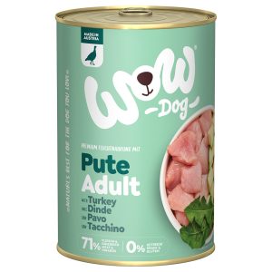 6x 400g WOW Adult kalkoen hondenvoer nat