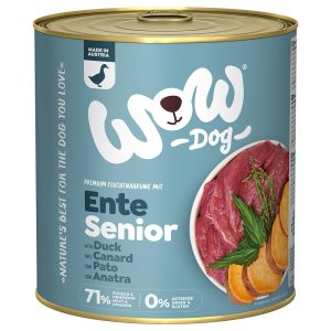 6x 800g WOW Senior Eend Hondevoer nat
