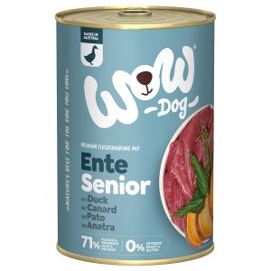 6x 400g WOW Senior Eend Hondevoer nat