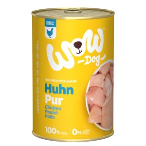 6x 400g WOW Puur Kip Hondenvoer Nat