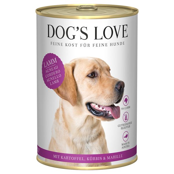 6x 400g Dog's Love Adult Lam Hondenvoer Nat
