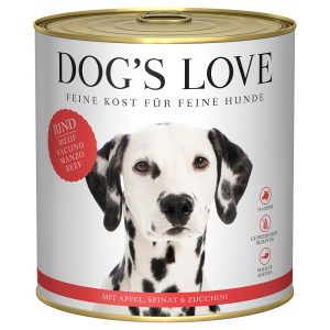 6x 800g Dog's Love Adult Rundsvoer Nat