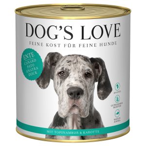 6x 800g Dog's Love Adult Eend Hondevoer Nat