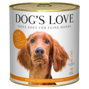 6x 800g Dog's Love Adult Kalkoen Hondenvoer Nat