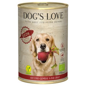 6x 400g Dog's Love Organic Vegan Reds Hondenvoer Nat