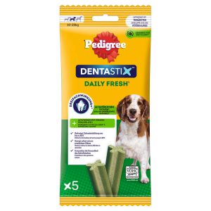 5 stuks voor Middelgrote Honden Fresh Dagelijks Fris Pedigree Dentastix Hondensnacks